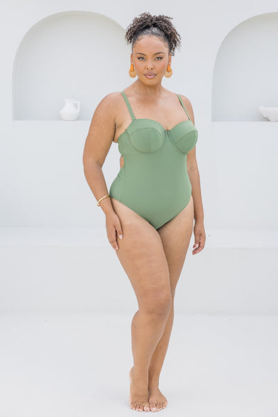 Olive Balconette One Piece Lilly & Lime